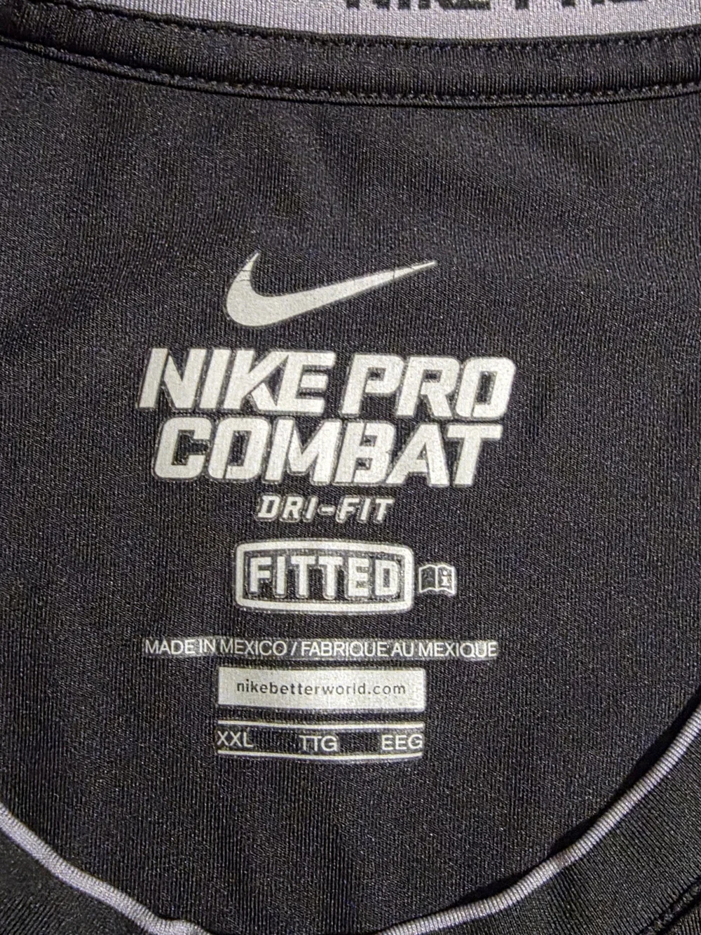 Nike Men’s Short Sleeve Dri-FIT Training Tee in Black with Gray Accents